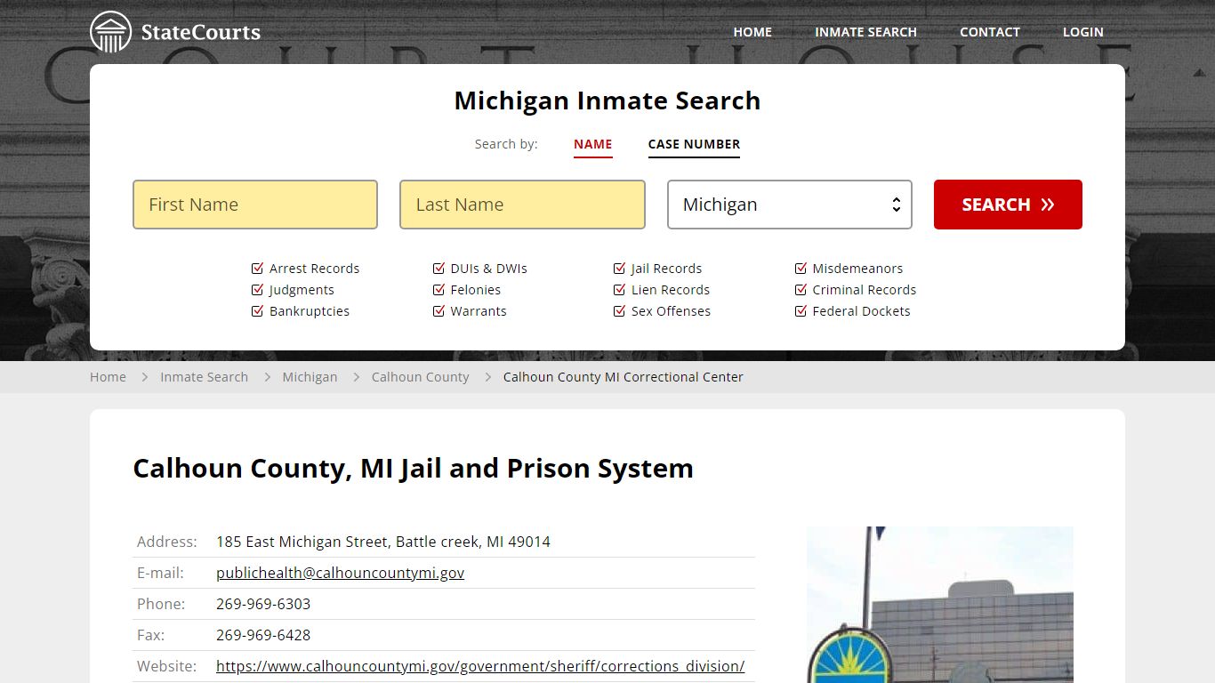 Calhoun County, MI Jail and Prison System - State Courts